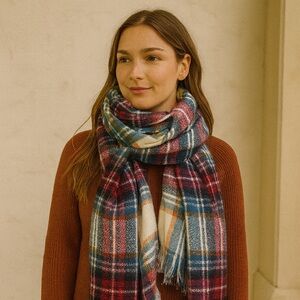 Super Soft Plaid LOFT Scarf Oversized
